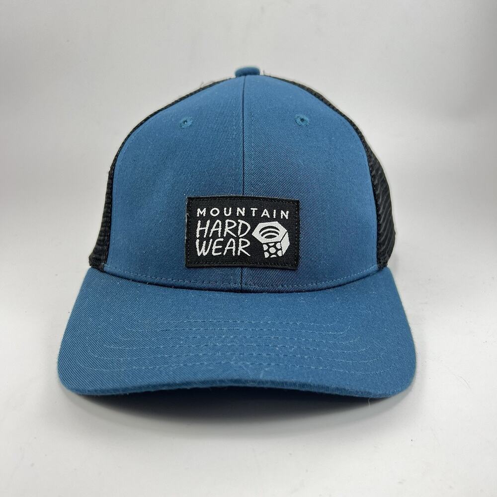 Mountain Hardwear MHW Logo Trucker Hat Strap Back Logo Blue